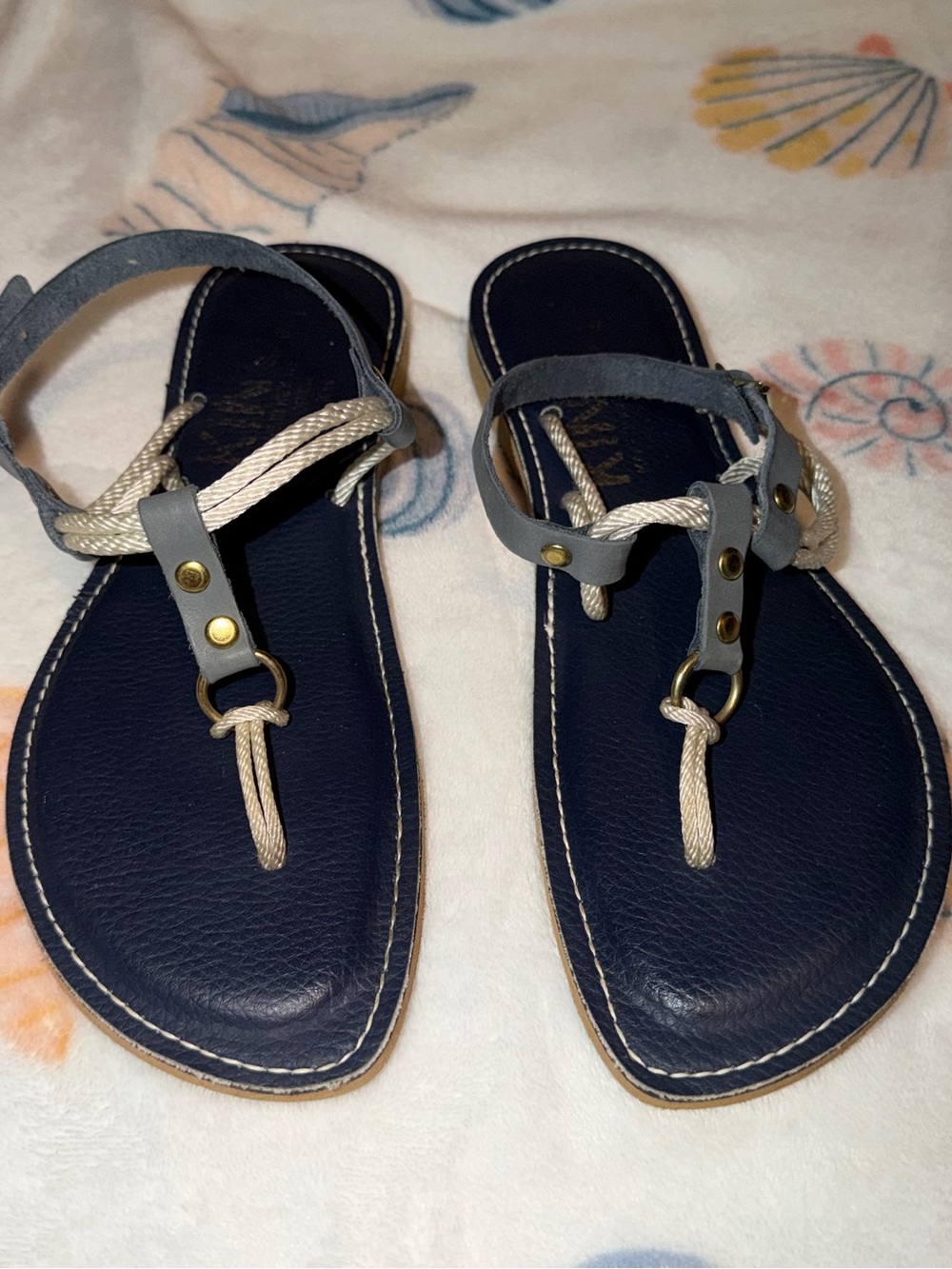 Women’s Navy Rope Gladiator Kino Sandals